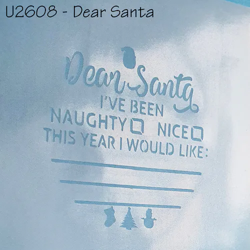 ibicci Dear Santa Mesh stencil for childrens Christmas cookies
